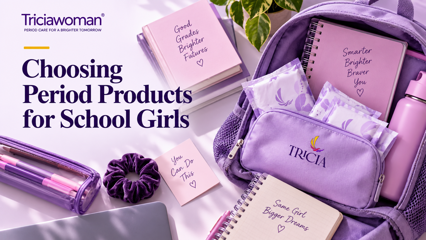 Period products for school girls packed 